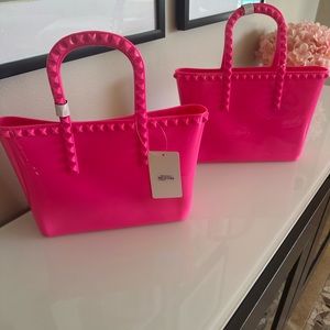 Cute new hot pink jelly purse